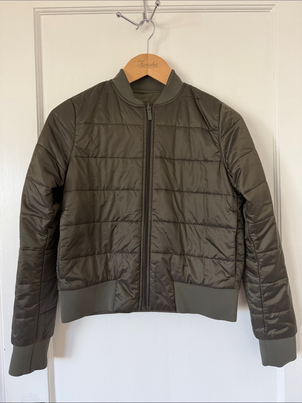 lululemon athletica Reversible Olive Quilted Bomber Jacket